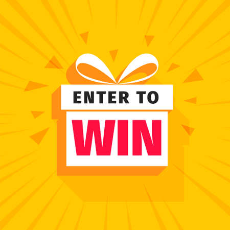enter to win background with gift box design