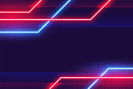 abstract geometric glowing neon lines effect backgroundのイラスト素材