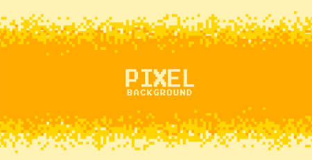 yellow and orange shades pixel background designのイラスト素材