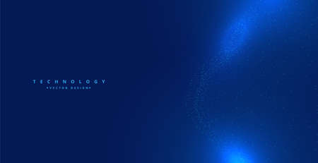 blue technology particles glowing digital background design