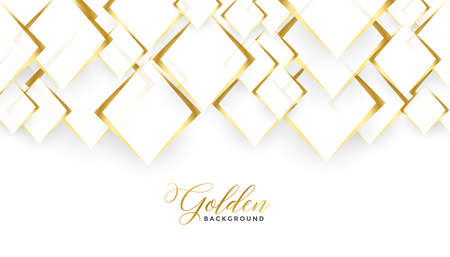 diamond shapes golden and white background designのイラスト素材