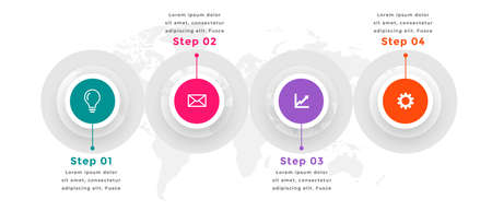 four steps modern infographic circular template designのイラスト素材