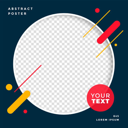 nice social media promotional template with image spaceのイラスト素材