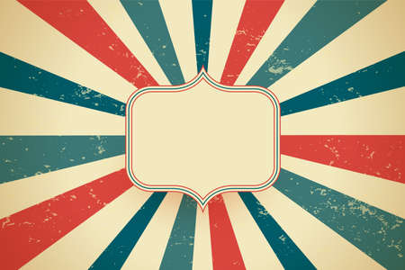 classic old retro background with sunburst lines design