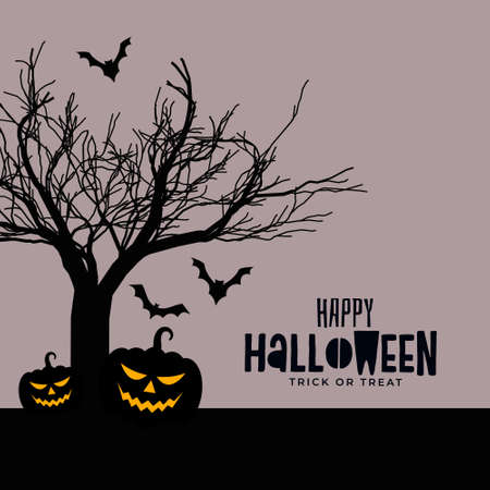 happy halloween scary spooky card design backgroundのイラスト素材