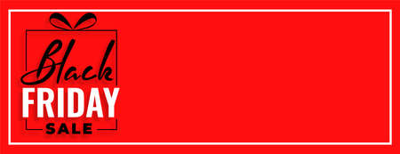 black friday red sale wide banner designのイラスト素材