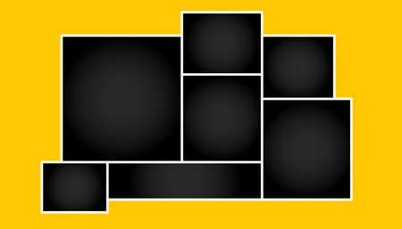 collage mood board empty photo frames background