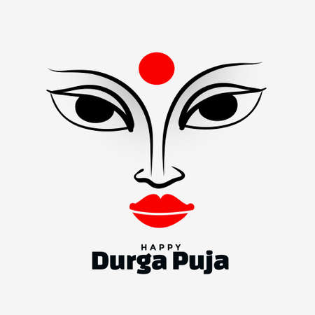 happy durga pooja indian festival card designのイラスト素材