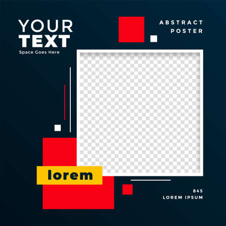 social media post banner with image spaceのイラスト素材