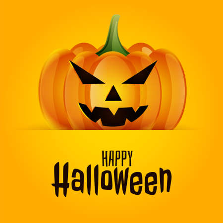 Happy halloween scary spooky pumpkin card design backgroundのイラスト素材