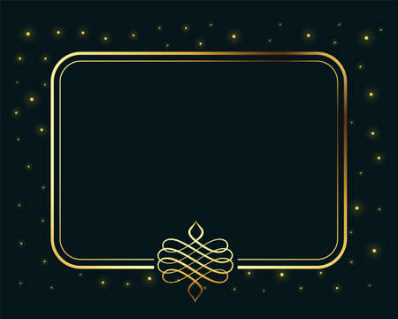 golden vintage royal frame border with text spaceのイラスト素材