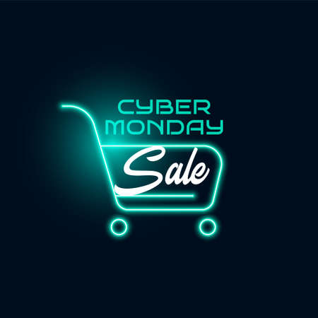Stylish cyber monday sale shopping cart backgroundのイラスト素材