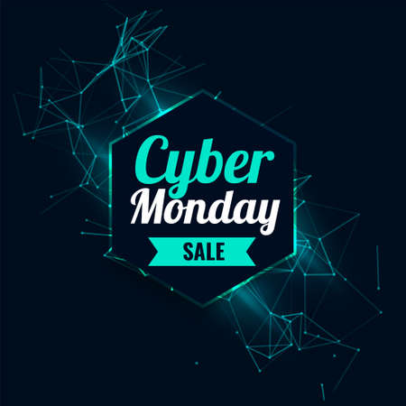 Cyber monday sale tech background for online shoppingのイラスト素材