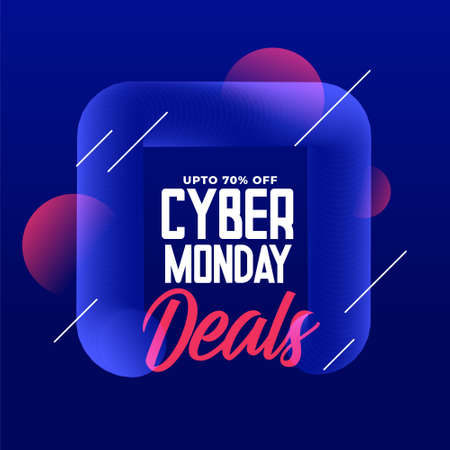 Cyber monday deals background for online shoppingのイラスト素材