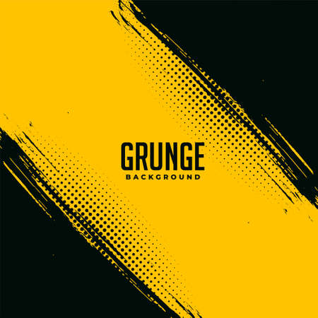 Black and yellow grunge abstract background designのイラスト素材