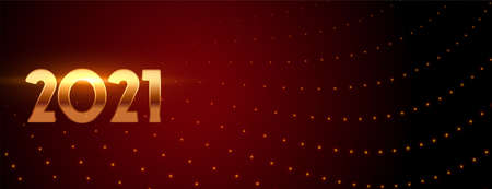 Glowing new year 2021 on maroon background
