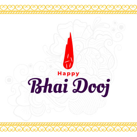 Happy bhai dooj traditoional indian background design vectorのイラスト素材