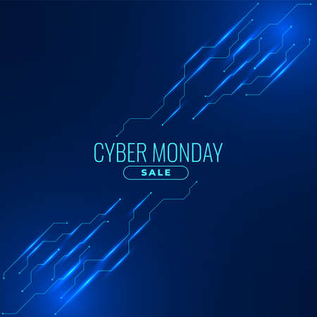 Cyber monday sale background for online shoppingのイラスト素材