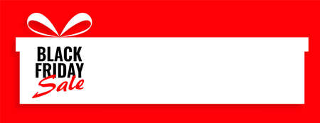 Gift black friday sale banner with text spaceのイラスト素材