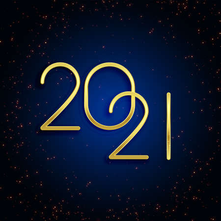 golden 2021 happy new year glitter background design