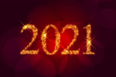 2021 celebration shiny sparkles new year background design
