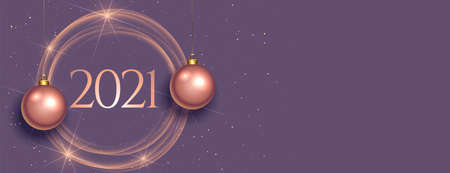 shiny 2021 celebration happy new year banner design