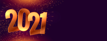 Golden new year 2021 sparkle on black backgroundのイラスト素材