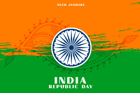 india republic day background with paisley designのイラスト素材