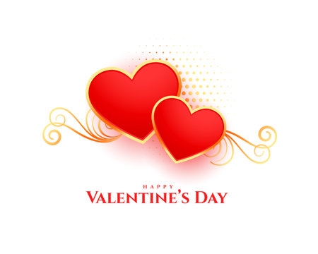 happy valentines day floral style heart cardのイラスト素材