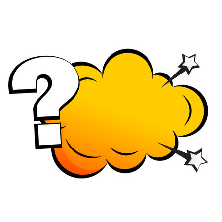 comic style question mark background with text spaceのイラスト素材