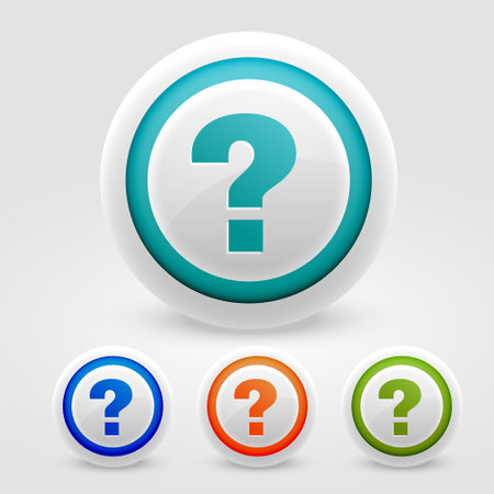 question mark buttons for help and support web purposeのイラスト素材