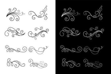 classic floral decoration ornaments swirls collectionのイラスト素材