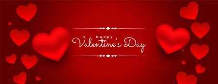 3d valentines day red hearts background designのイラスト素材