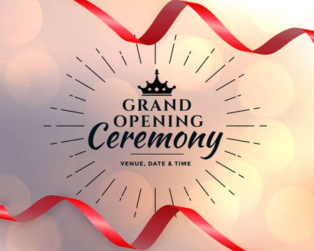 grand opening event ceremony template designのイラスト素材