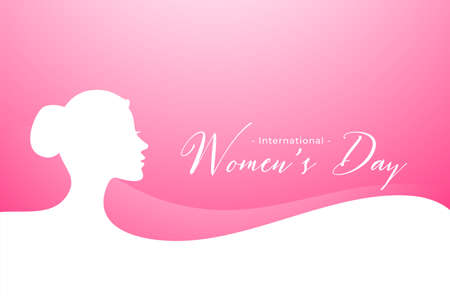 nice happy womens day wishes card in pink themeのイラスト素材