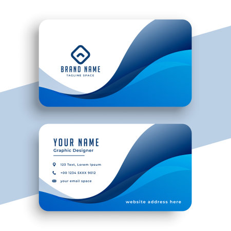 business identity company card design in blue color themeのイラスト素材