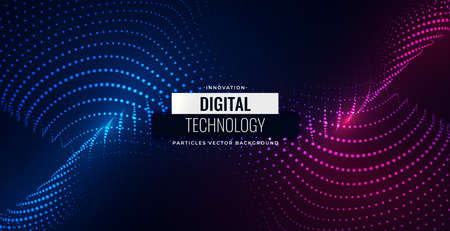 digital particles flowing background design