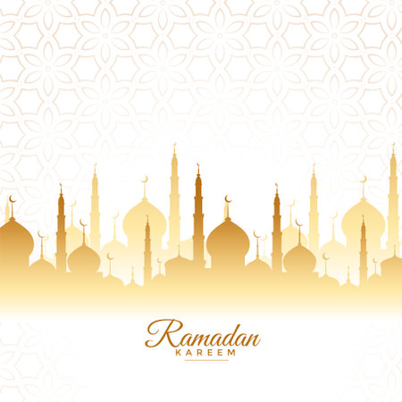 ramadan kareem mosque greeting designのイラスト素材