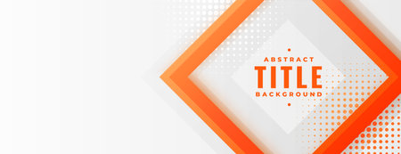 display banner with orange diamond shape and text spaceのイラスト素材
