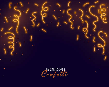 falling golden confetti background with text spaceのイラスト素材