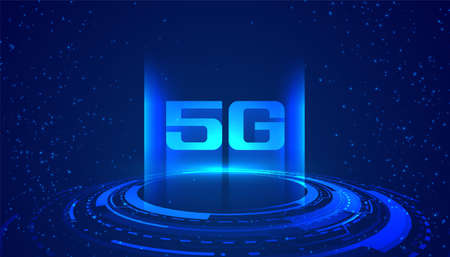 superfast internet speed 5G technology concept backgroundのイラスト素材