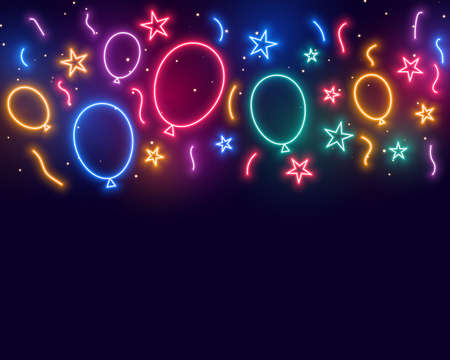 ballons stars and confetti celebration birthday backgroundのイラスト素材