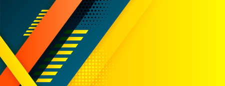 abstract modern geometric banner with text space