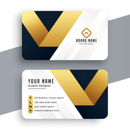 elegant golden premium business card designのイラスト素材