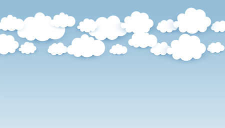 skye wallpaper with fluffy cloudsのイラスト素材