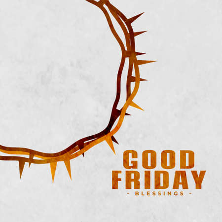 good friday background with crown of thornsのイラスト素材