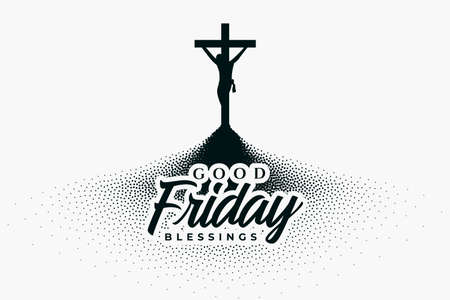 traditional good friday particle style backgroundのイラスト素材