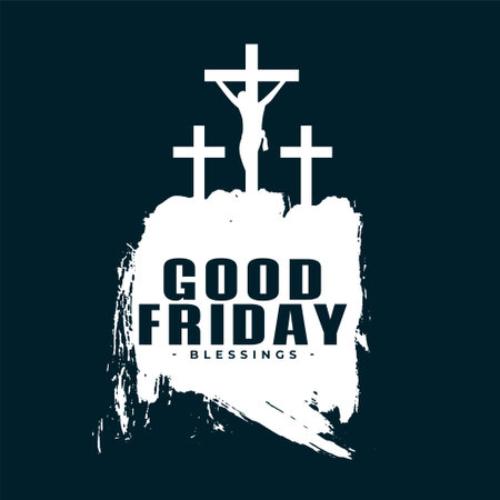 good friday crosses poster designのイラスト素材
