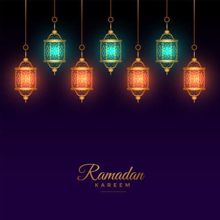 islamic arabic lantern decoration ramadan kareem backgroundのイラスト素材