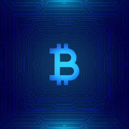 cryptocurrency bitcoin technology concept backgroundのイラスト素材